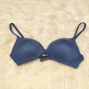 Victorias Secret VS Blue Size 34C No Wire Soft Comfortable Bra